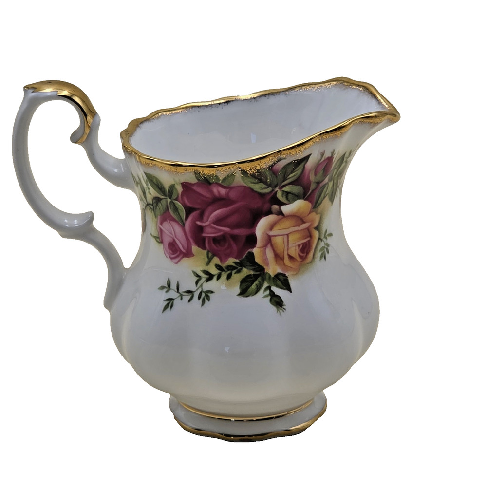 Royal Albert Old Country Roses Creamer 3.5" England 1962 Backstamp Gold Trim